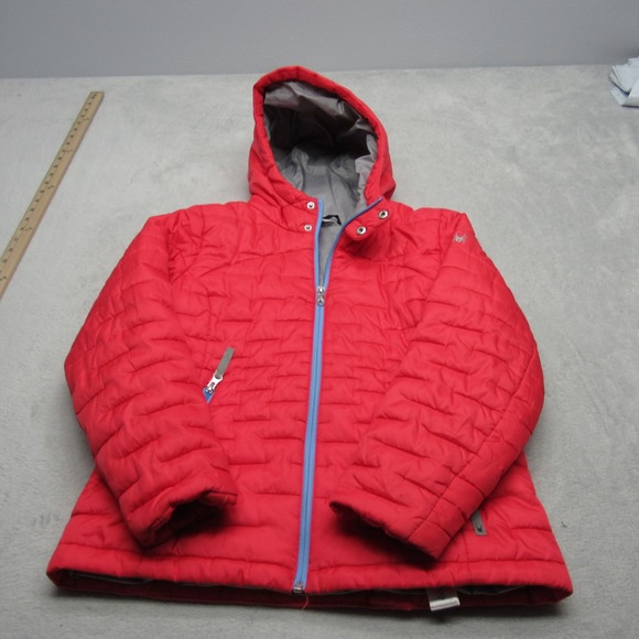 Spyder Jacket Youth Large Fuchsia‎ Edyn Hoody Insulated Snow Zip Quilted Puffer - Picture 2 of 16